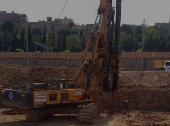 Gaziantep Kopleks  Lise İnşaatı Fore Kazık İzleri